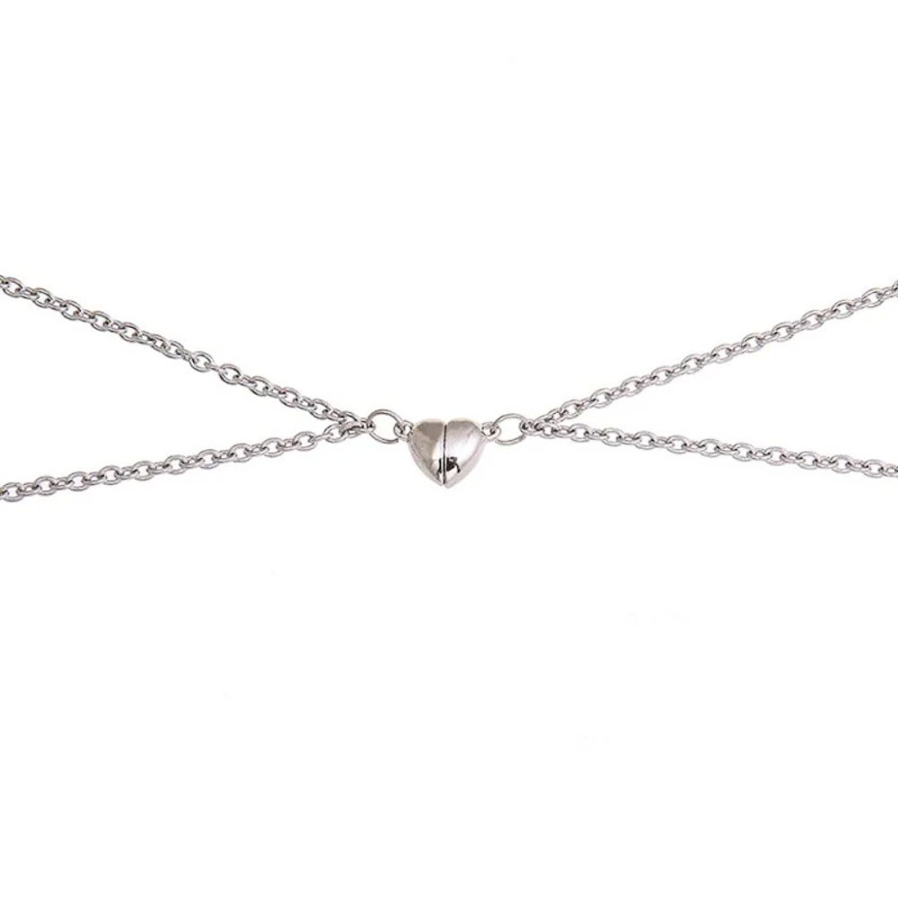 Magnetic Couple Necklace – Heart Pendant for Lovers - Image 2