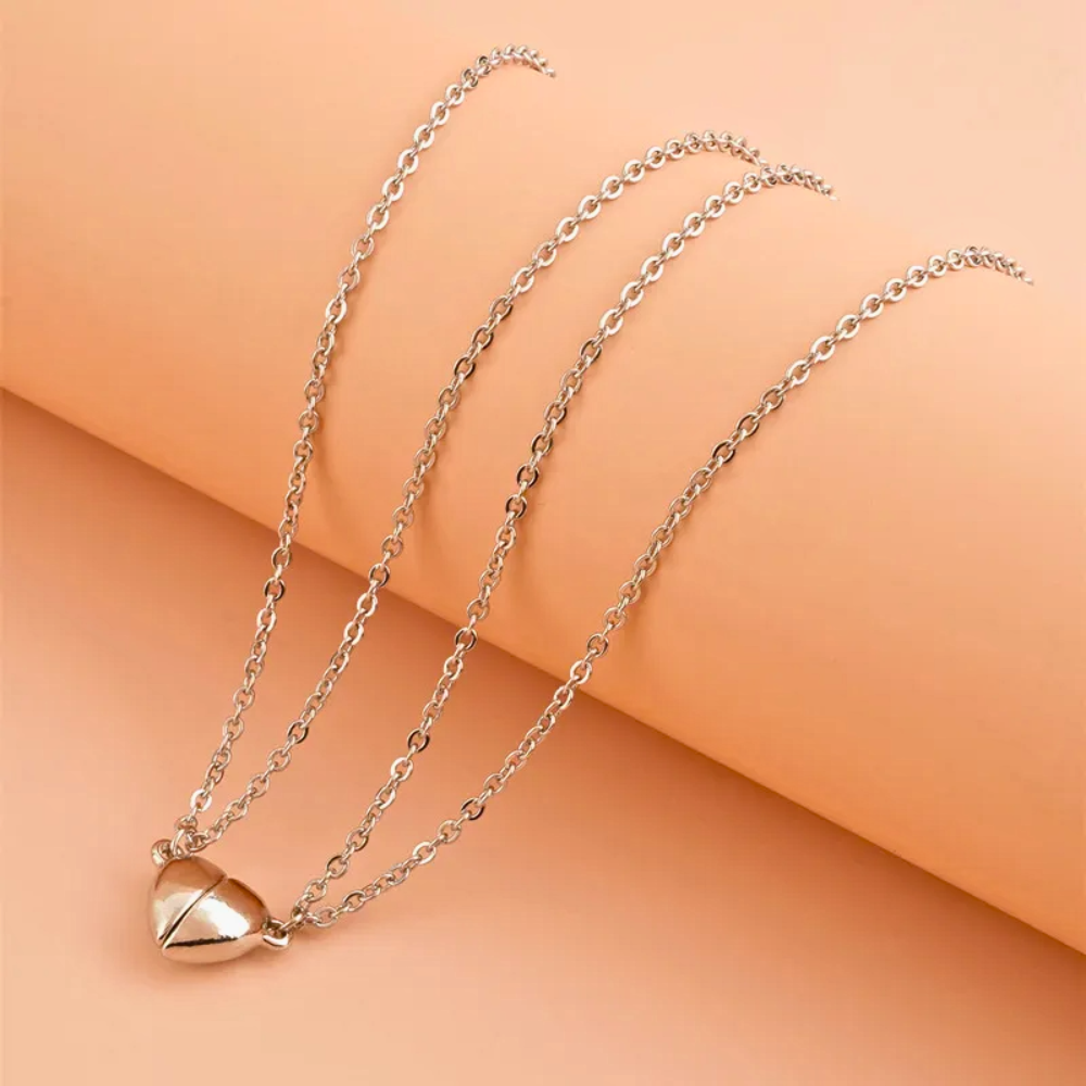 Magnetic Couple Necklace – Heart Pendant for Lovers - Image 5
