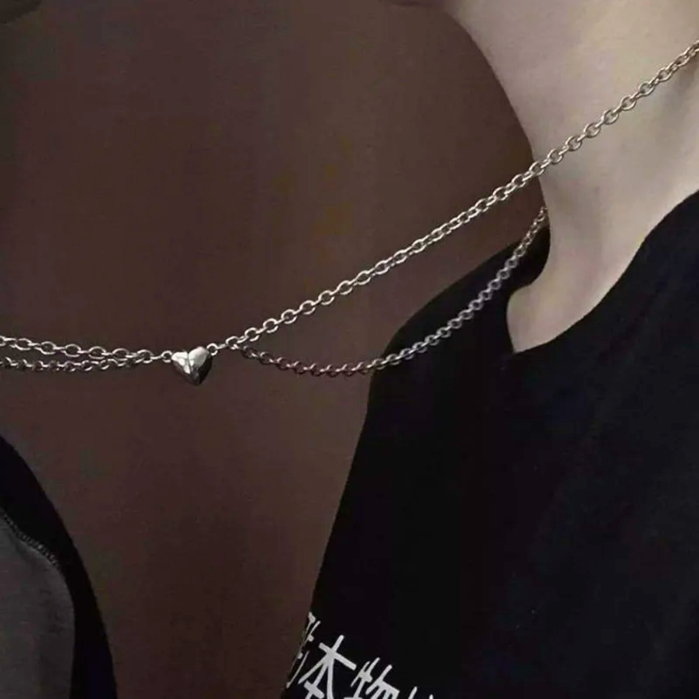 Magnetic Couple Necklace – Heart Pendant for Lovers - Image 3