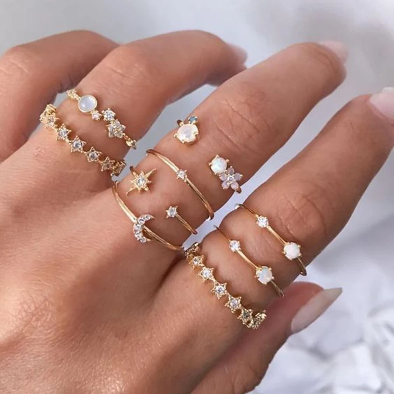 Gold Plated Finger Rings with Cubic Zircon