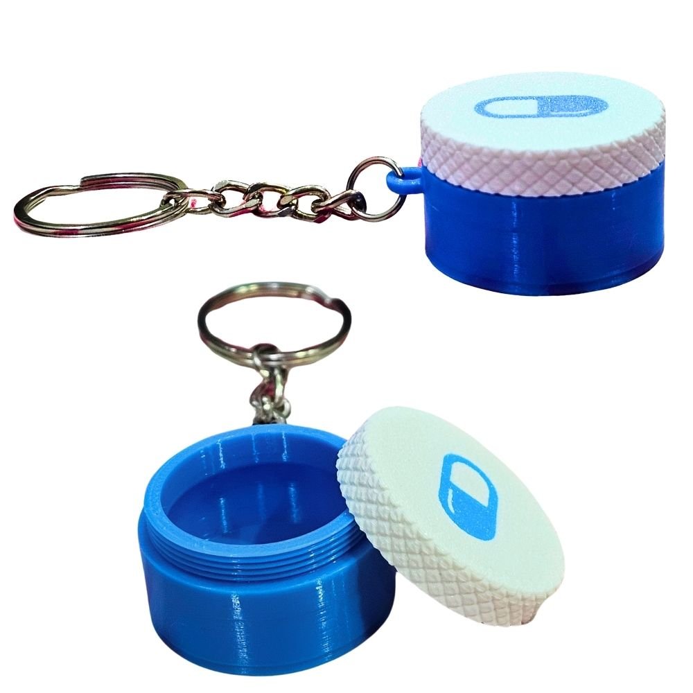 Pill Box Keychain | Portable Medicine Holder with Screw Cap