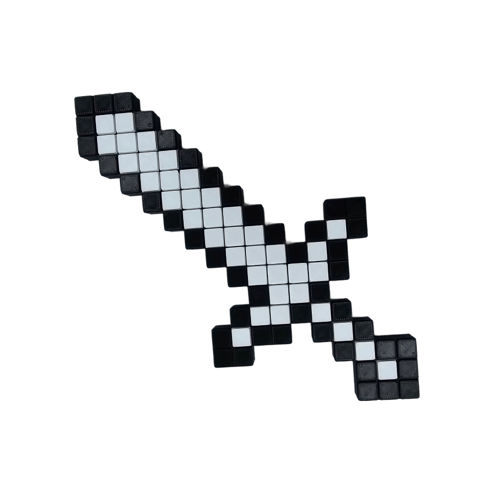 Pixel Sword Keychain | Mincraft-Style Pixel Keyring