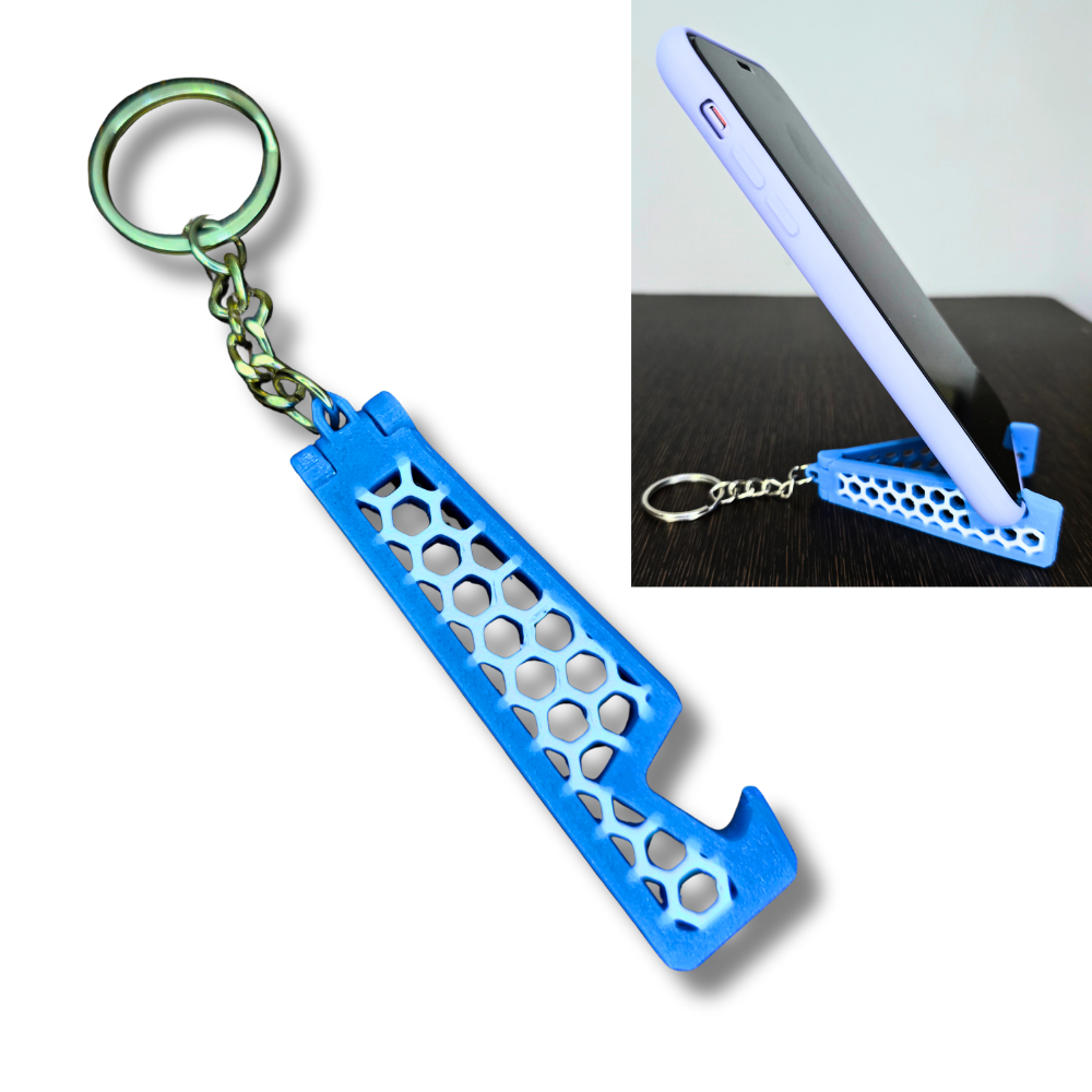 Portable Phone Stand Keychain | Mini Mobile Holder Keyring | Pocket Desk Stand for Smartphones