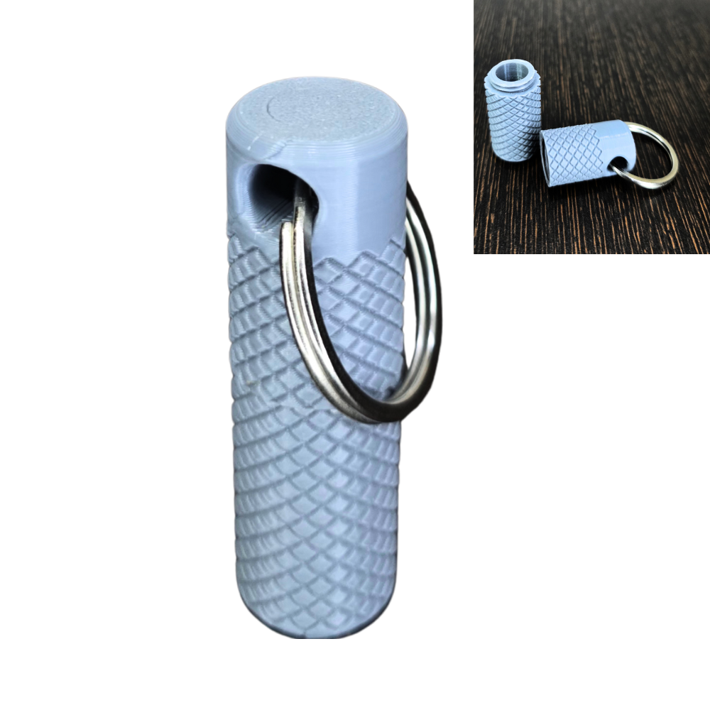 Mini Pill Box Keychain | Portable Medicine Holder | Small Storage Capsule Case