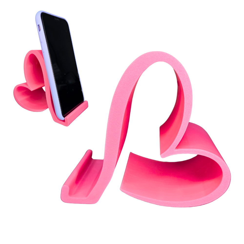 Cute Pink Heart Shape Phone Stand | Tabletop Mobile Holder | Desk Phone Stand for Smartphones